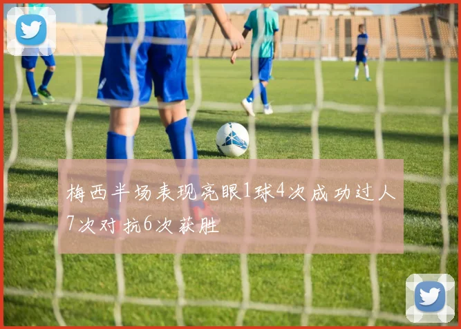 梅西半场表现亮眼1球4次成功过人7次对抗6次获胜